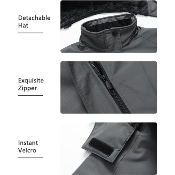 Women's Plus Size Warm Winter Coat Hooded Waterproof Ski Jacket Mountain‎ - Picture 2 of 6